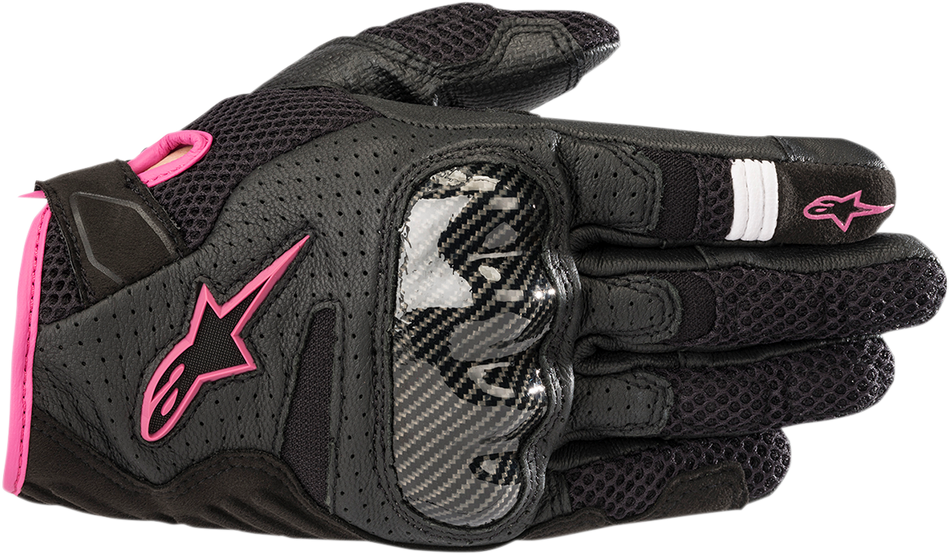 ALPINESTARS Stella SMX-1 Air V2 Gloves - Black/Fuchsia - Small 3590518-1039-S