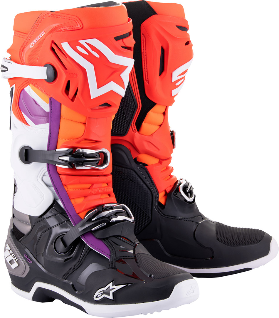 ALPINESTARS Tech 10 Boots - Black/Red/Orange/White - US 13 2010020-1332-13