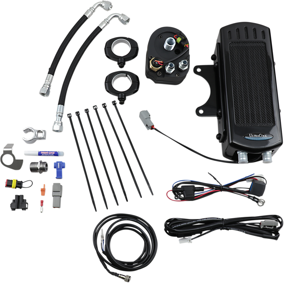 ULTRACOOL Side Mount Oil Cooler Kit - Black - Dyna SMD-1G