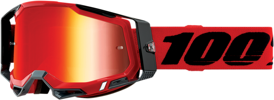 100% Racecraft 2 Goggles - Red - Red Mirror 50010-00003