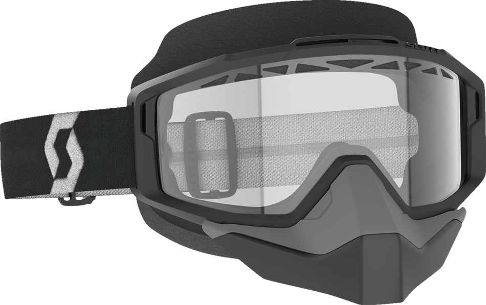 SCOTT Split OTG Snow Goggle - Black/White - Clear 285543-1007043