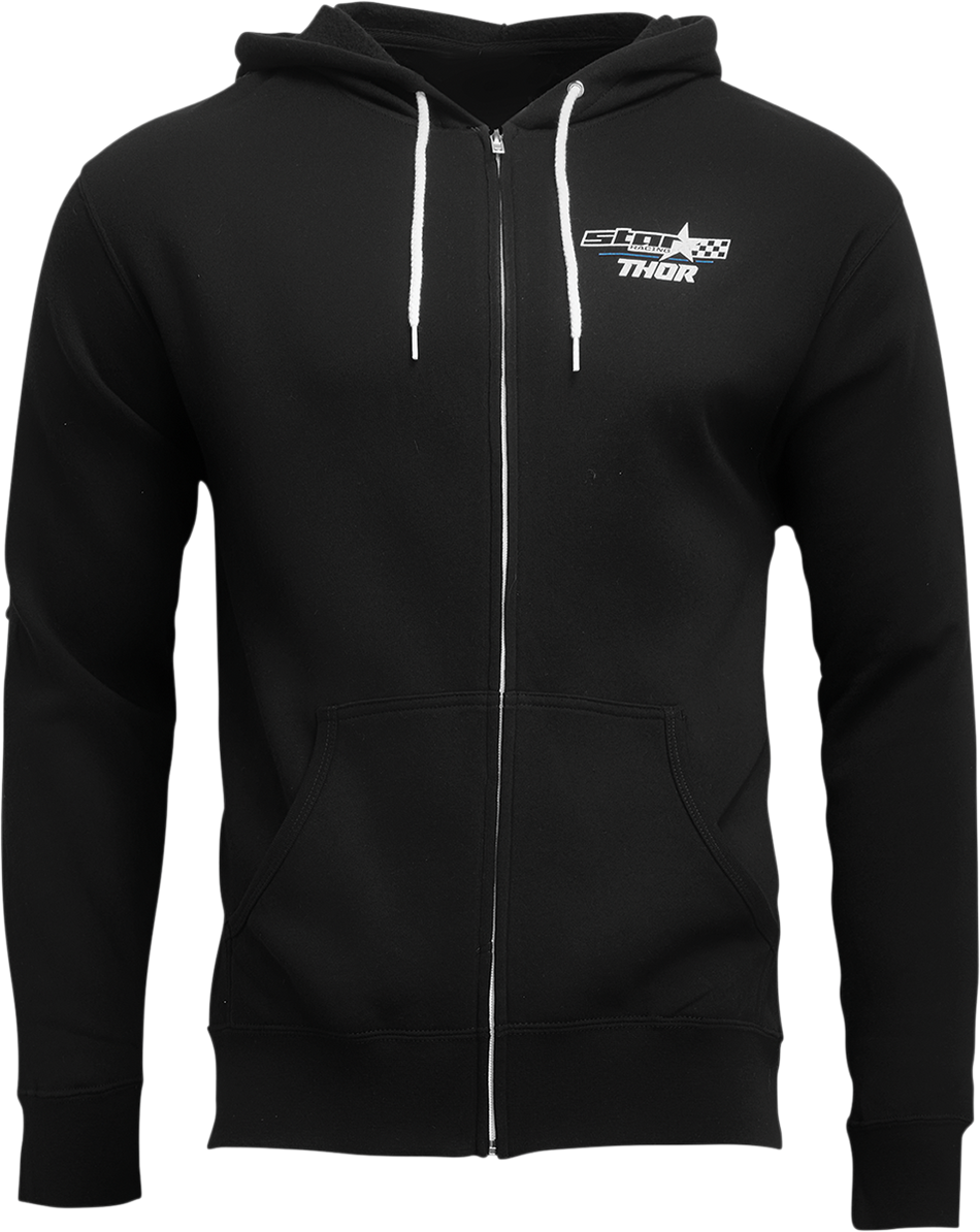 THOR Star Racing Champ Zip-Up Fleece - Black - Small 3050-5959