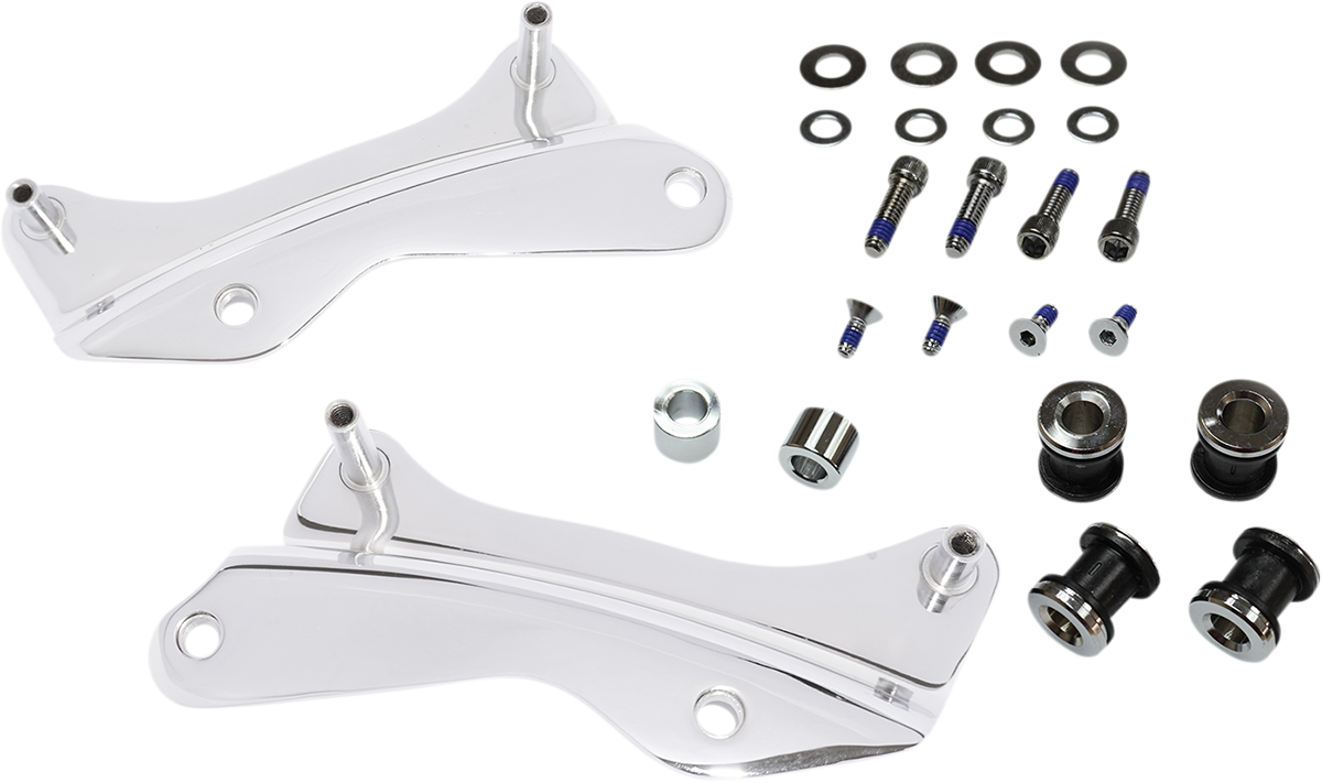 DRAG SPECIALTIES Kit de acoplamiento del respaldo - Cromo C77-0104C 