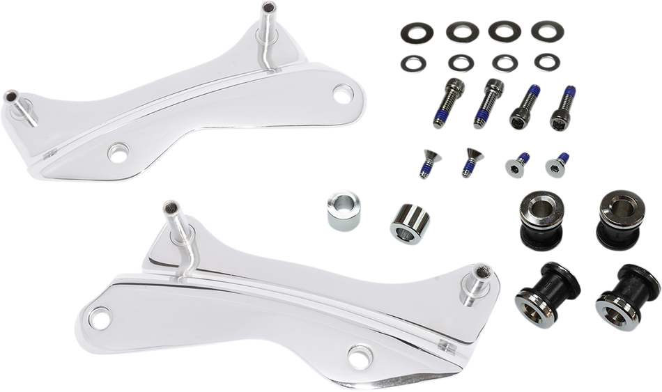 DRAG SPECIALTIES Kit de acoplamiento del respaldo - Cromo C77-0104C 