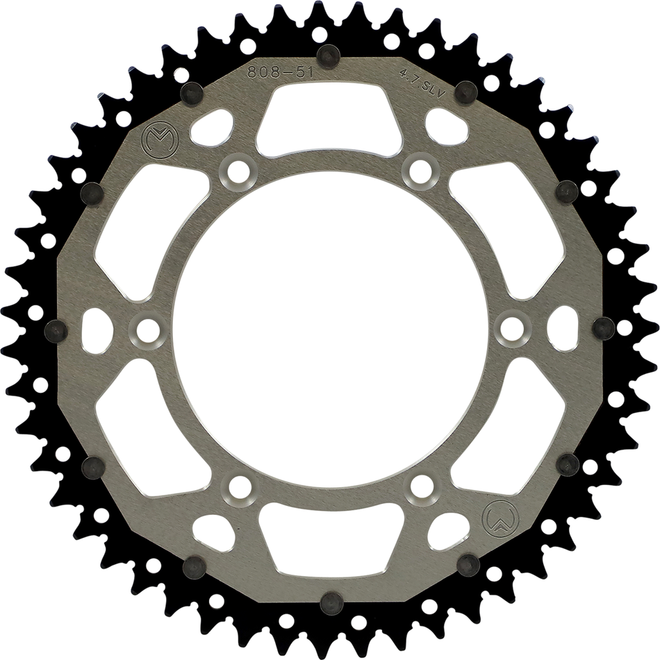 MOOSE RACING Dual Sprocket - Silver - 51 Tooth 1210-808-51-11X