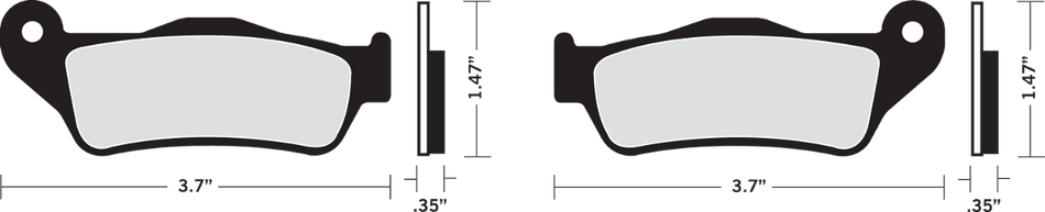 DRAG SPECIALTIES Organic Brake Pads - Street 500/750 XG FAD643