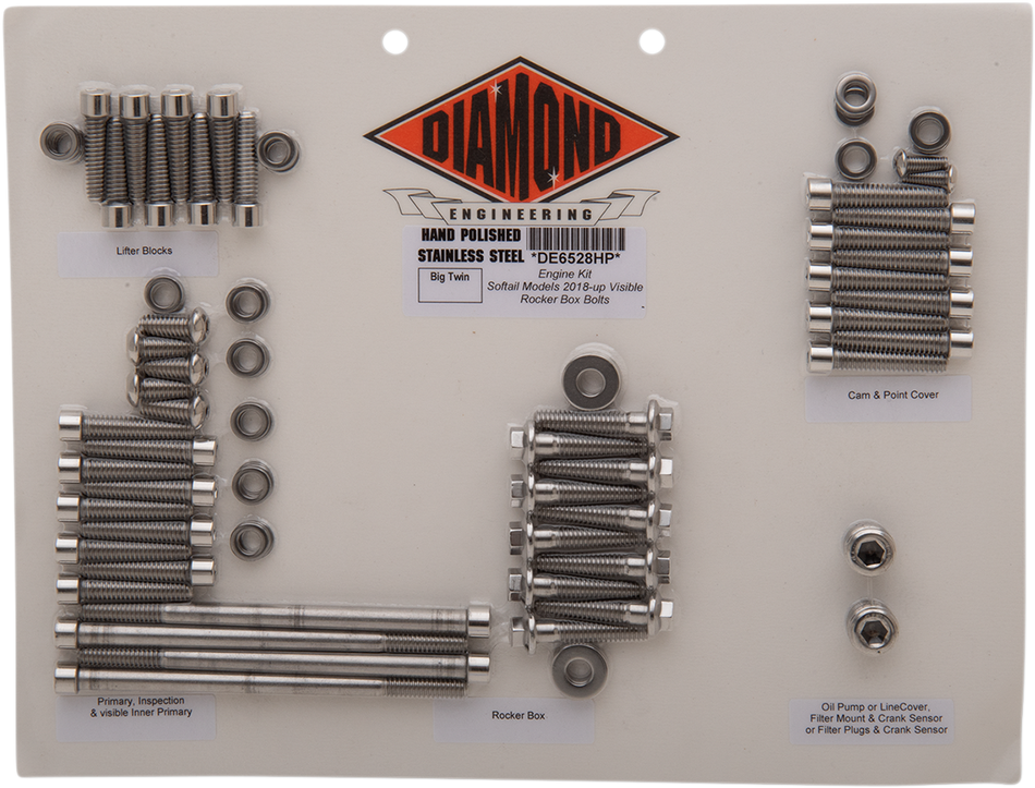 DIAMOND ENGINEERING Bolt Kit - Engine - FLF/FXB DE6528HP