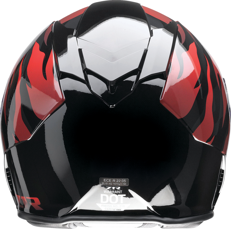 Z1R Warrant Helm - Panthera - Schwarz/Rot - XS 0101-15205 