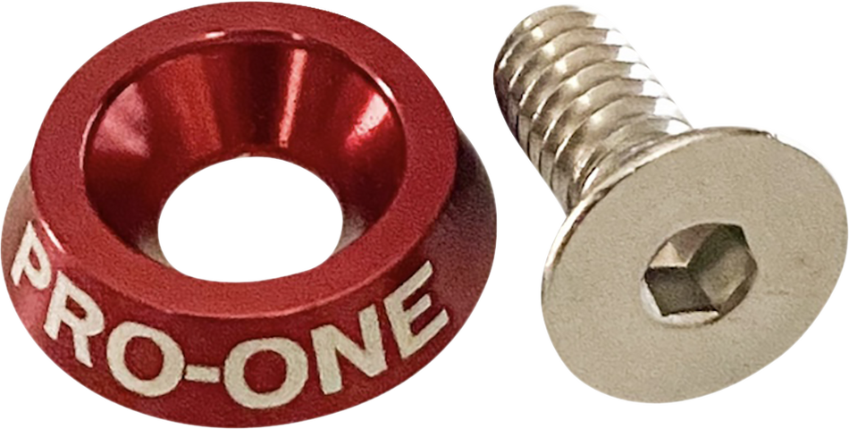 PRO-ONE PERF.MFG. Seat Bolt - 1/4"-20 - Red 100200R