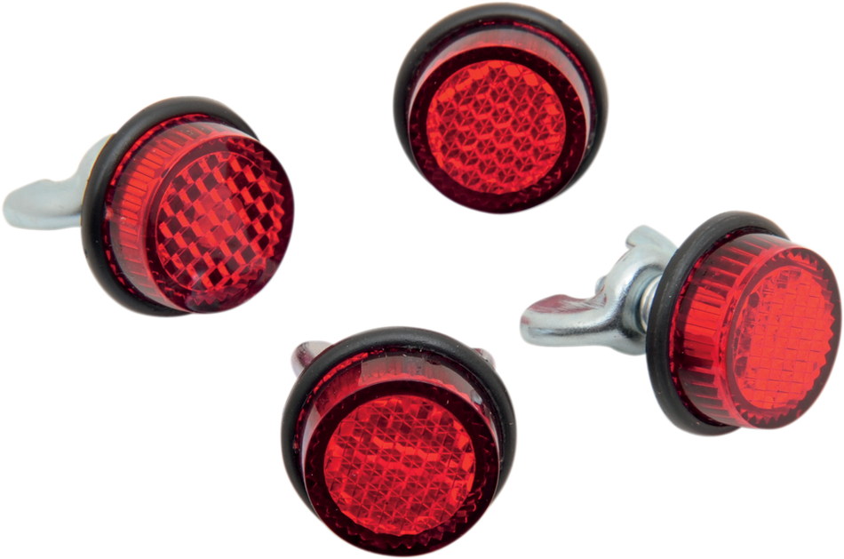 CHRIS PRODUCTS License Plate Reflectors - 4ct - Red CH4R