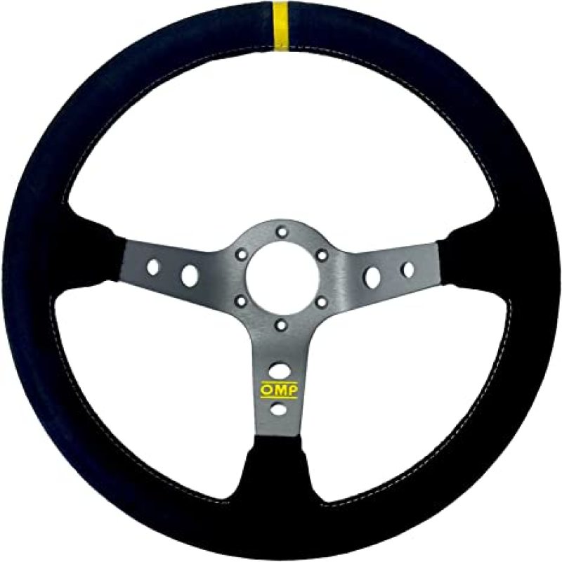 OMP Corsica Steering Wheel/3 Black Dish Spokes/ - Small Suede (Black) OD0-1954-071