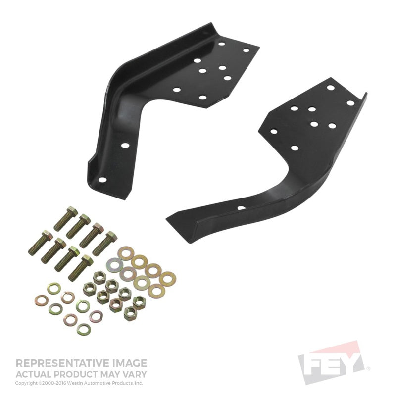 Westin/Fey 72-93 Fleet Side / 97-98 F-250/350HD (Exc. 250LD) Universal Bumper Mount Kit - Black 92230