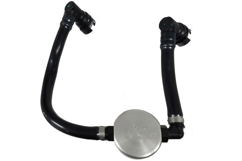 J&L 2018-2023 Ford Mustang GT Passenger Side Oil Separator 3.0 - Clear Anodized 3024P-C