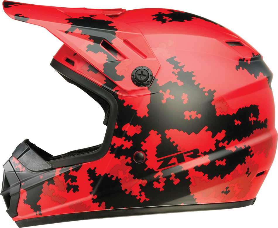 Z1R Youth Rise Helmet - Digi Camo - Red - Large 0111-1462