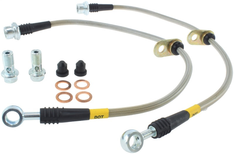 StopTech 08-10 Toyota Land Cruiser Front Stainless Steel Brake Line Kit 950.44025