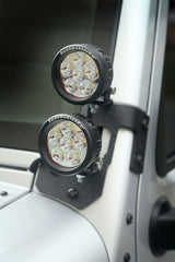 Rugged Ridge 07-18 Jeep Wrangler JK Textured Black A Pillar Light Mount 11232.31