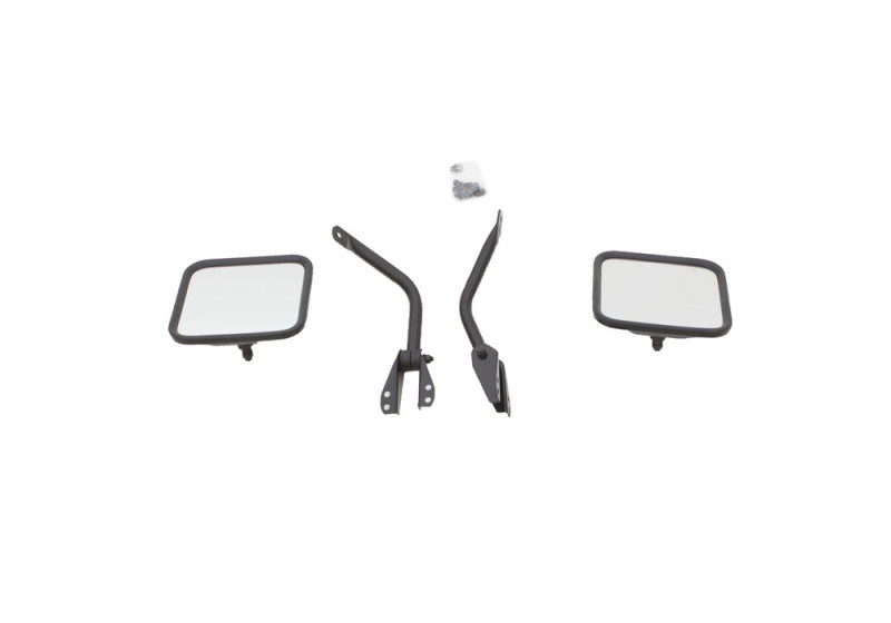 Rampage 1955-1983 Jeep CJ5 Side Mirrors - Black 7617