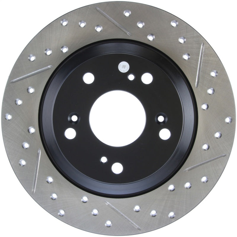 StopTech 00-09 S2000 Slotted & Drilled Left Rear Rotor 127.40050L