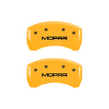 MGP 4 Caliper Covers Engraved Front & Rear MOPAR Yellow finish black ch 12162SMOPYL