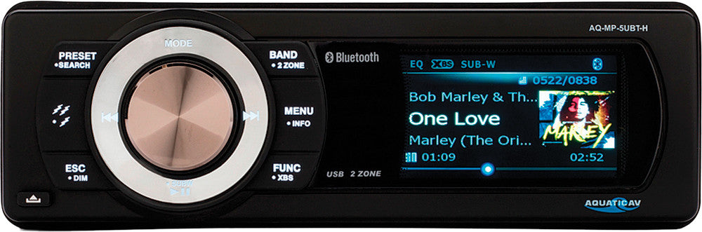 AQUATIC AV Bluetooth Usb/Mp3 Media Player W/ Am/Fm Radio AQ-MP-5UBT-H