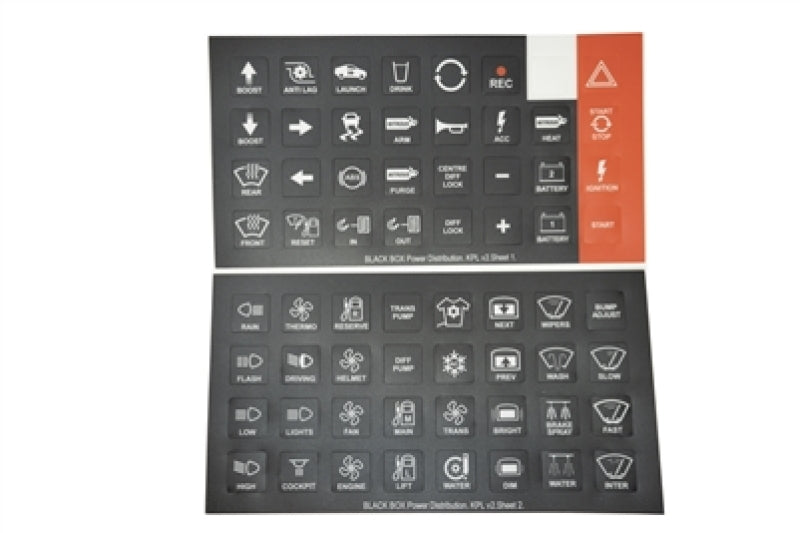 Rywire Schalttafel-Tastatur-Etikettenbogen RY-MORISTECH-KEYPAD-LABEL