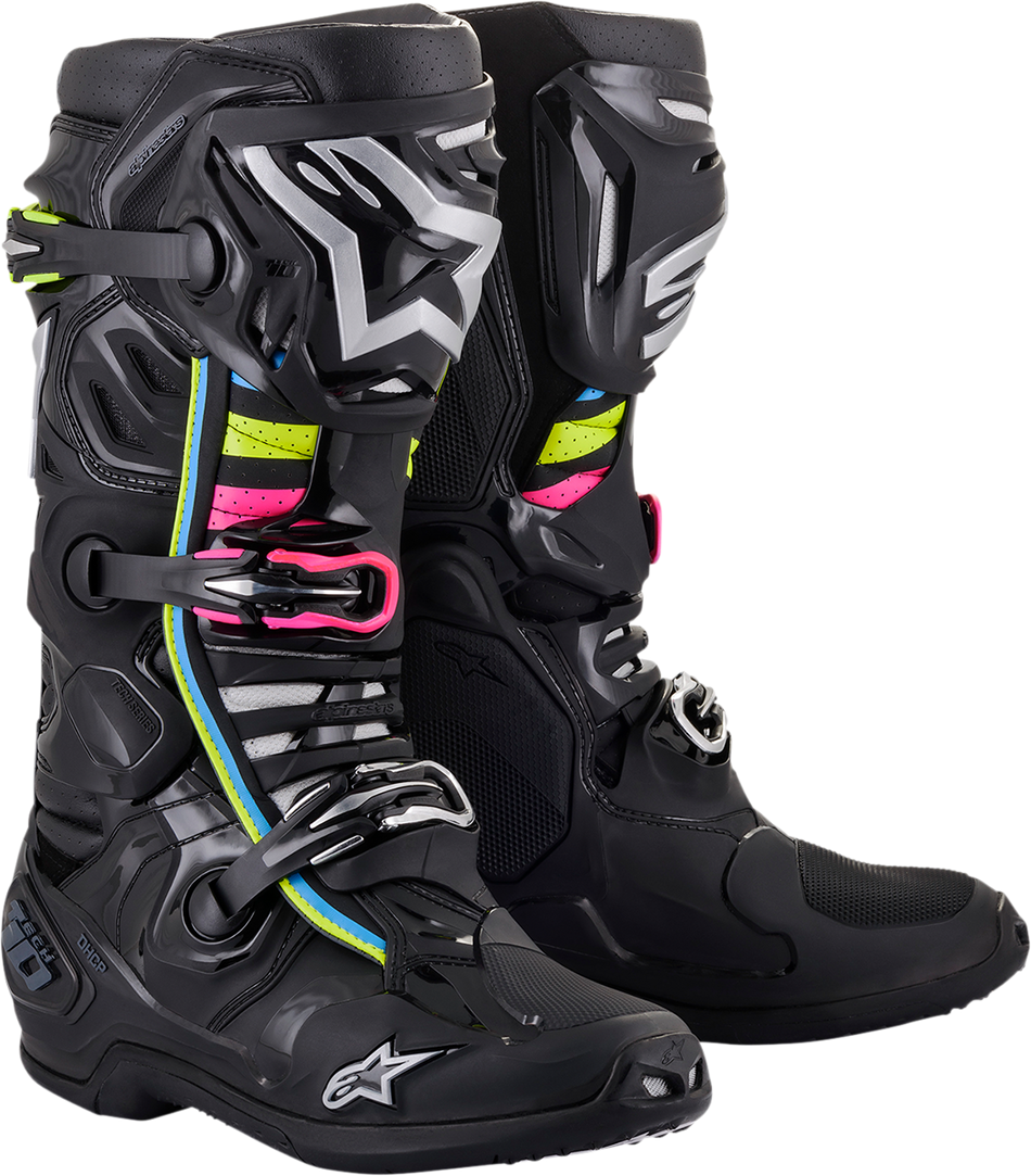 Botas superventiladas ALPINESTARS Tech 10 - Tono negro - EE. UU. 10 2010520-1991-10