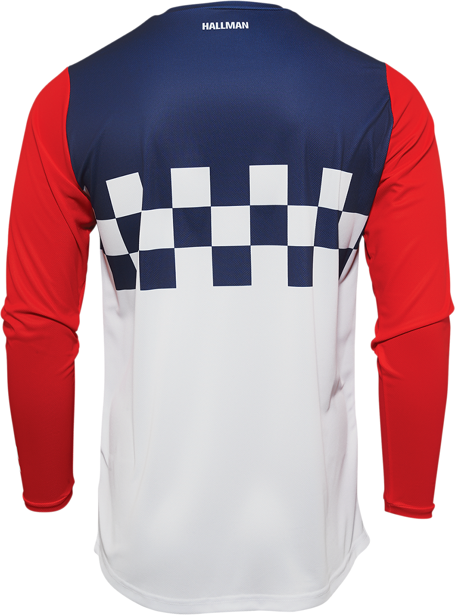 THOR Hallman Differ Cheq Jersey - White/Red/Blue - 2XL 2910-6581