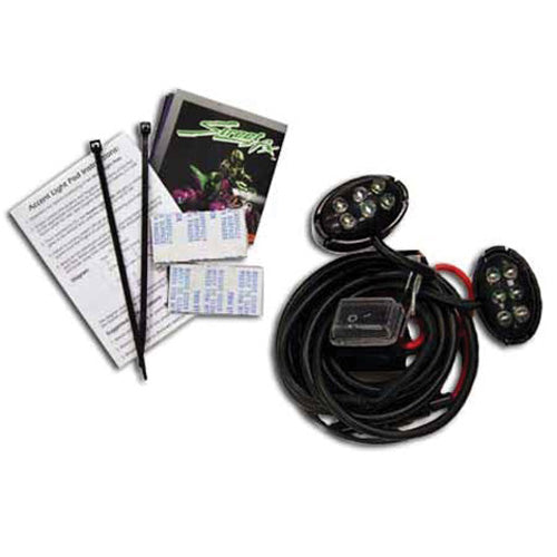 Street Fx Electropod Yellow Led M/C Black Oval Pods 906130