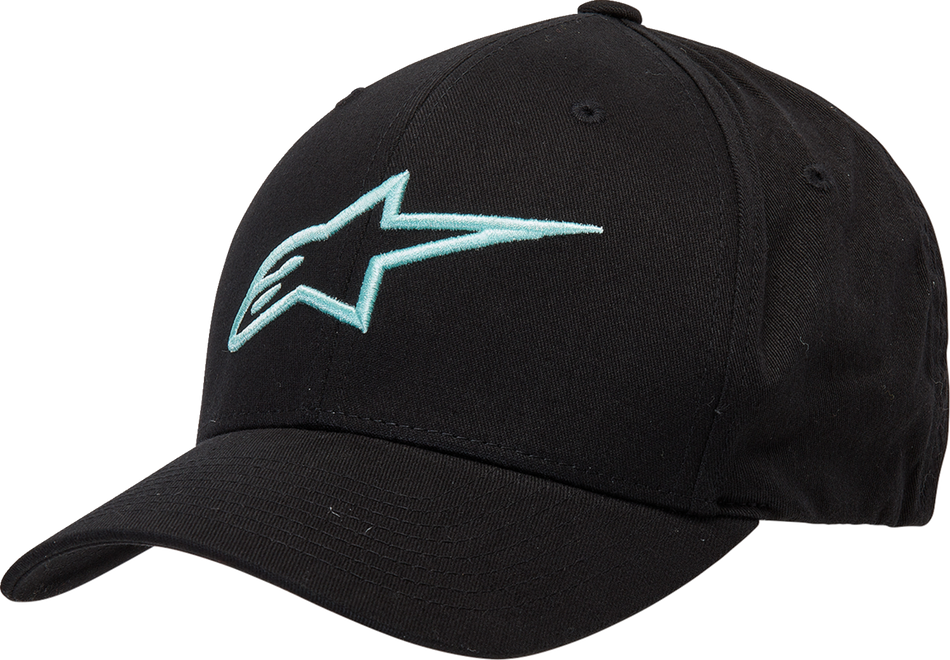 ALPINESTARS Ageless Curve Hat - Black/Light Aqua - L/XL 1017810101177LX