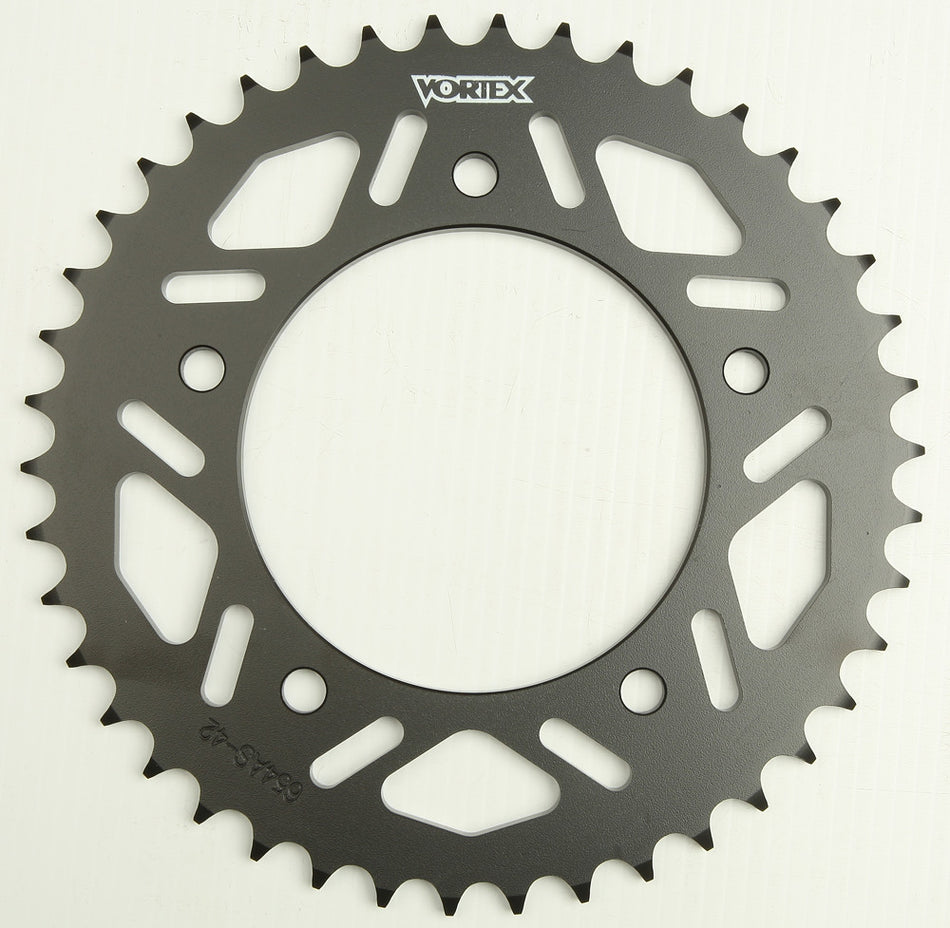 VORTEX Rear Sprocket Steel 42t-520 Blk Yam 654AS-42