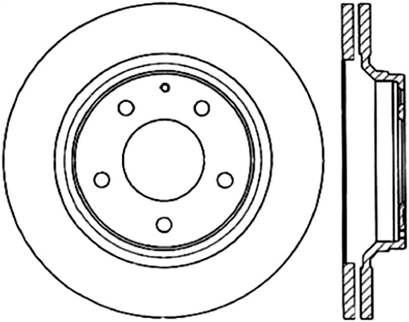 StopTech Slotted & Drilled Sport Brake Rotor 127.45052R