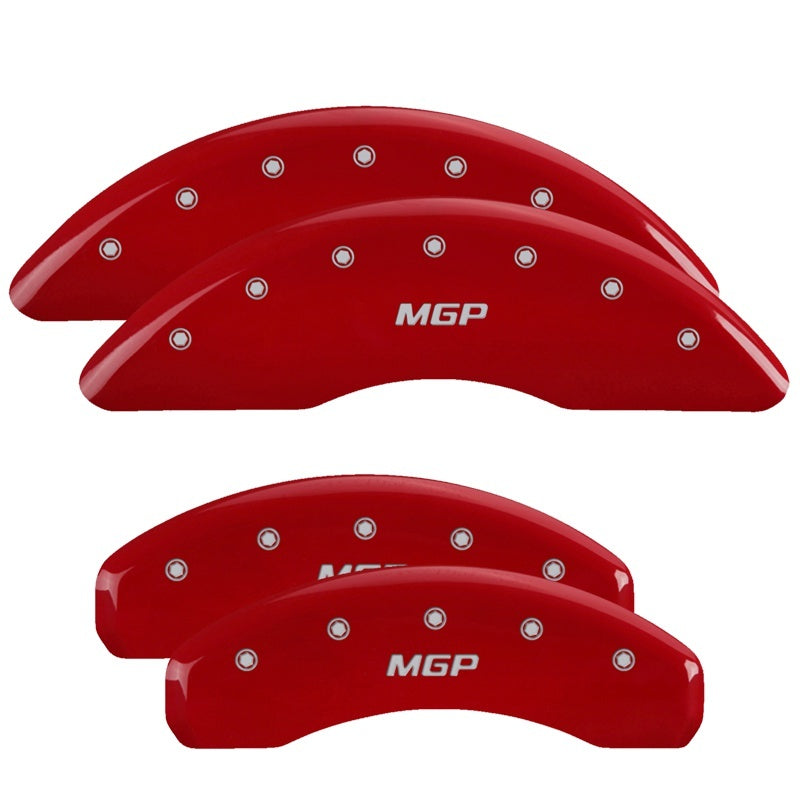 MGP 4 Caliper Covers Engraved Front & Rear MGP Red finish silver ch 25002SMGPRD