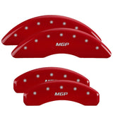 MGP 4 Caliper Covers Engraved Front & Rear MGP Red finish silver ch 25002SMGPRD