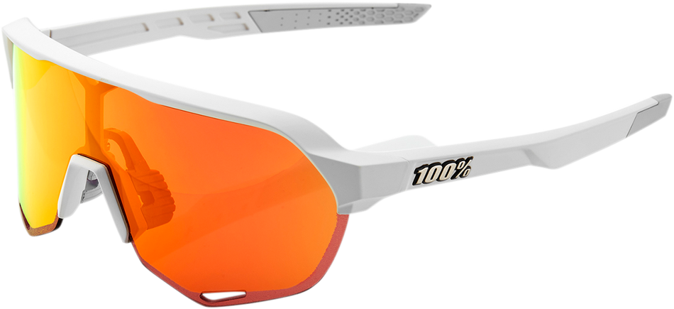 100% S2 Sunglasses - White - Red Mirror 60006-00007