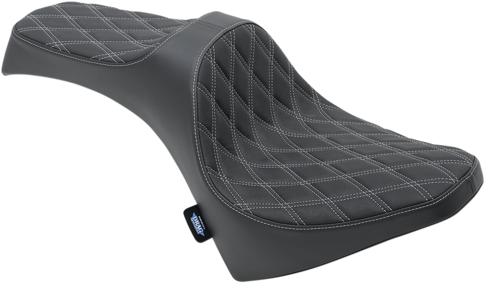 DRAG SPECIALTIES Predator III Seat - Double Diamond - Silver Stitching - '15-'22 Scout 0810-2120