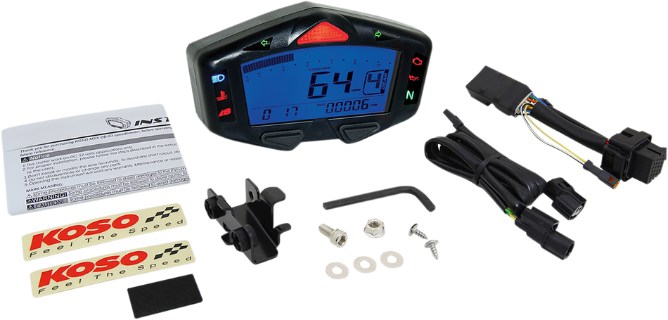 KOSO NORTH AMERICA DB-03R Digital LCD Meter - For '14-'19 Honda Grom BA038900