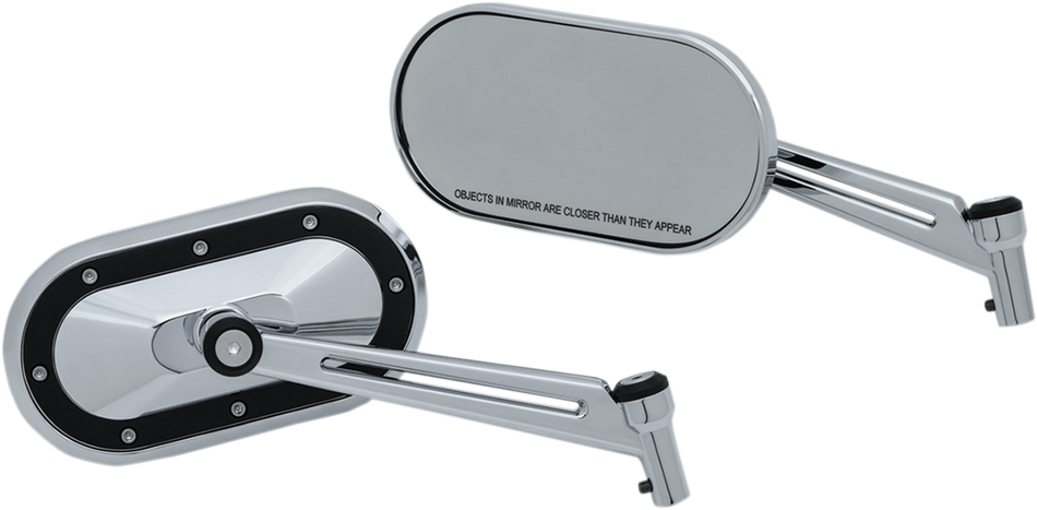 KURYAKYN Heavy Industry Mirrors - Chrome/Black 1765