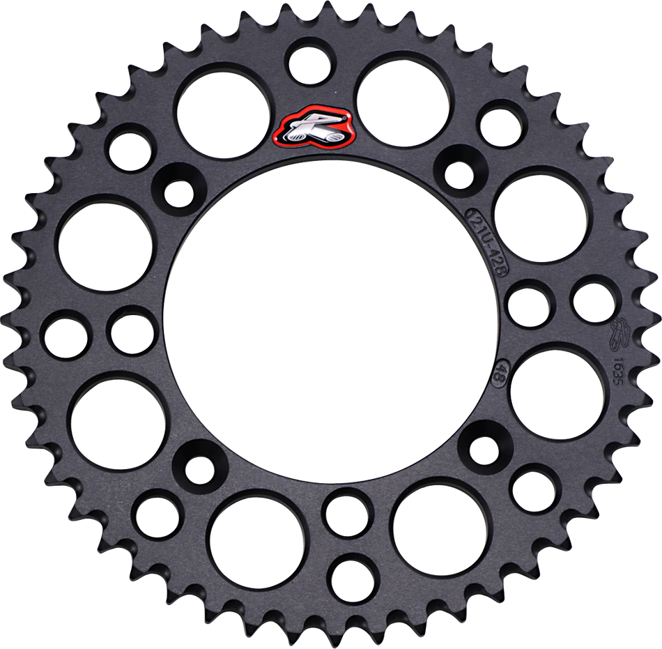 RENTHAL Sprocket - Black - 48 Tooth 121U-428-48GPBK