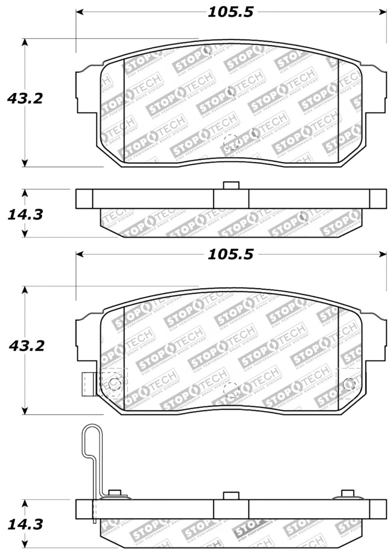 StopTech Performance 04-07 RX-8 Rear Pads 309.1008