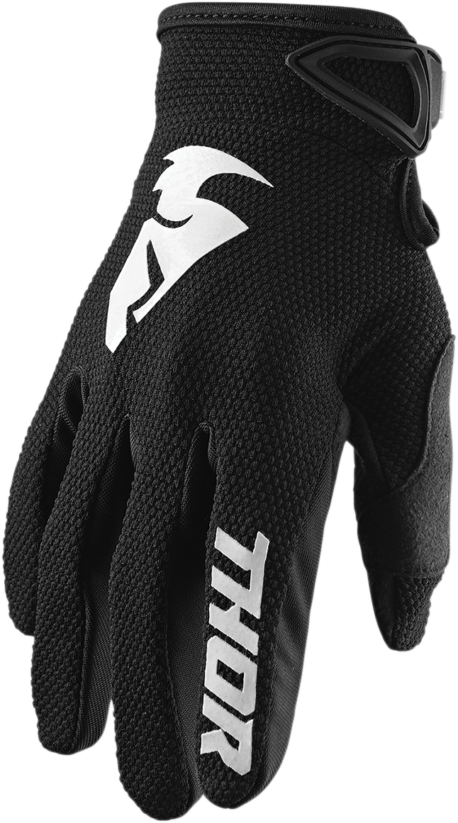 THOR Sector Gloves - Black/White - XS 3330-5853