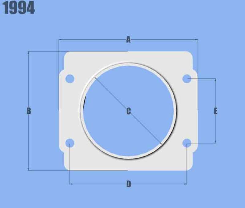 Vibrant MAF Sensor Adapter Plate for Subaru applications use w/ 3in Inlet I.D. filters only 1994