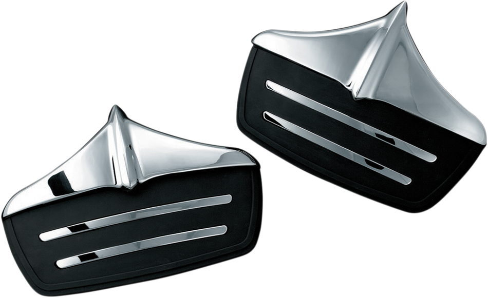 KURYAKYN Rear Mud Flaps - Chrome/Black 7220