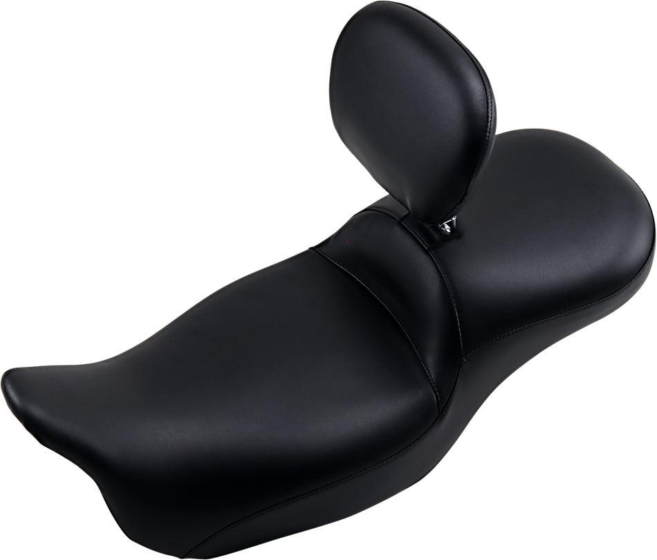 LE PERA Maverick Daddy Long Legs Seat - With Backrest - Black - Smooth - FLH '08+ LK-957DLTBRS