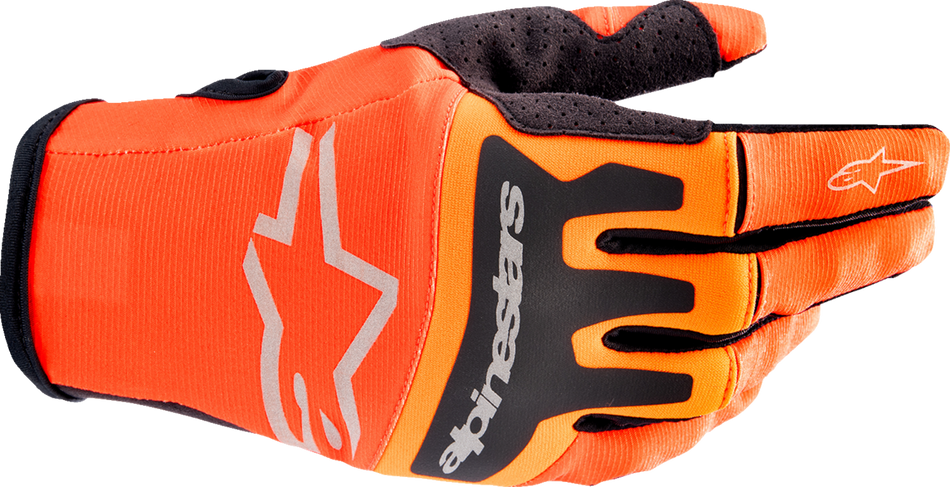 Guantes ALPINESTARS Techstar - Naranja intenso/Negro - Pequeños 3561023-411-S 