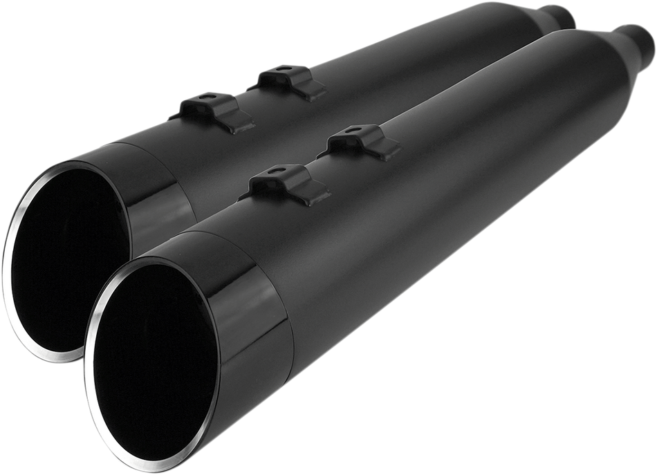 KHROME WERKS Mufflers - Black with Edge Tip 202855