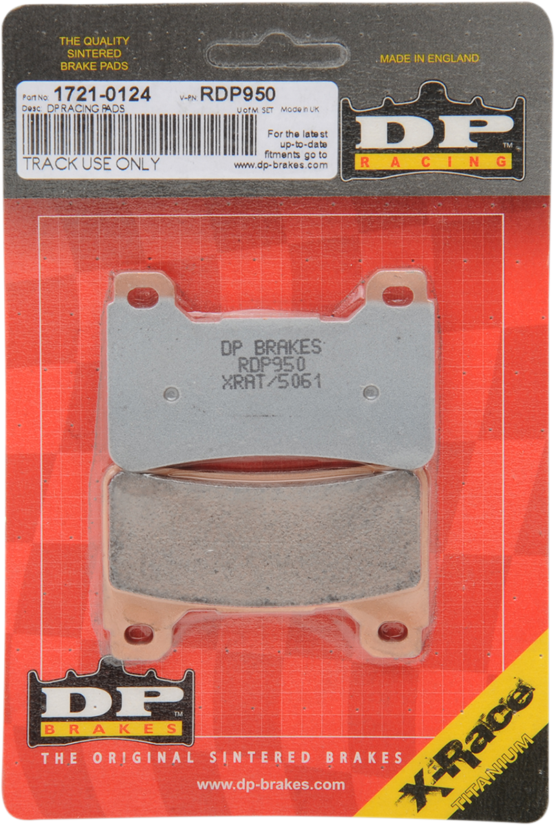 DP BRAKES RDP Racing Brake Pads - CBR RDP950HH