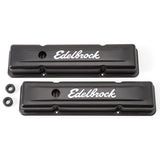Edelbrock Valve Cover Signature Series Chevrolet 1959-1986 262-400 CI V8 Low Black 4443