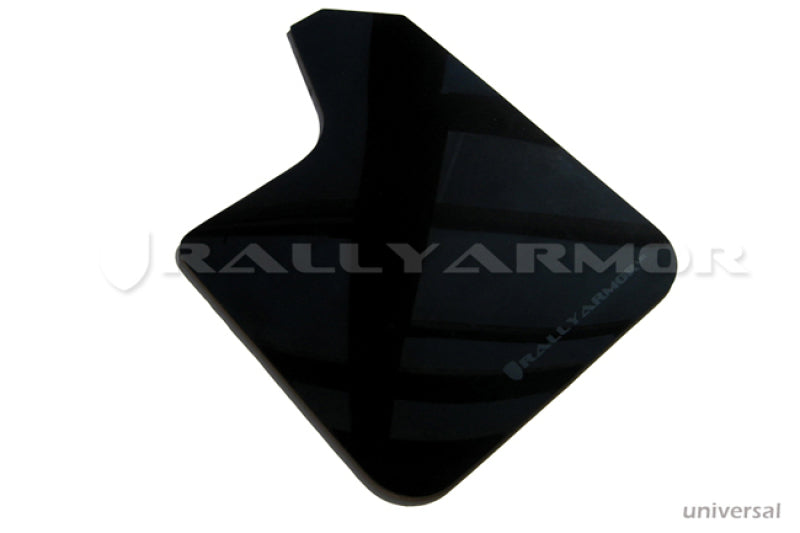 Rally Armor Universal Fit (No Hardware) Black UR Mud Flap w/ Grey Logo MF12-UR-BLK/GRY