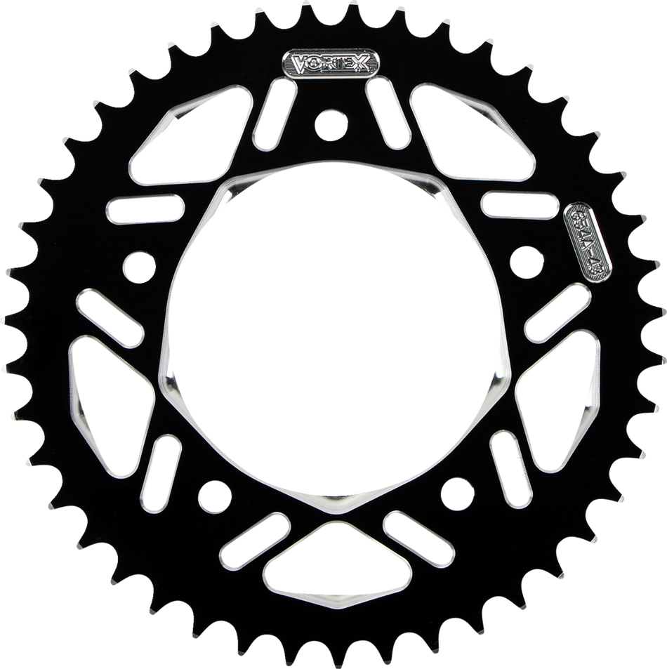 VORTEX Aluminum Sprocket - Black - Rear - 43 Tooth 654AZK-43