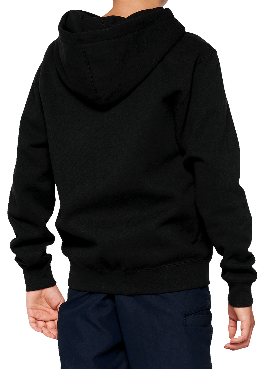 100% Youth Official Zip Hoodie - Black - Medium 20033-00001